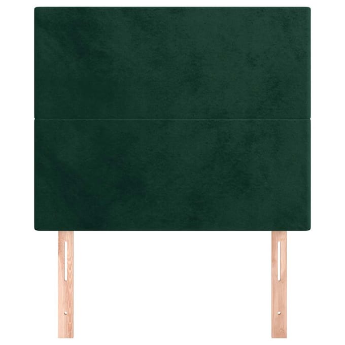 vidaXL - Hoofdbord - donkergroen - 90x5x118/128 - cm - fluweel