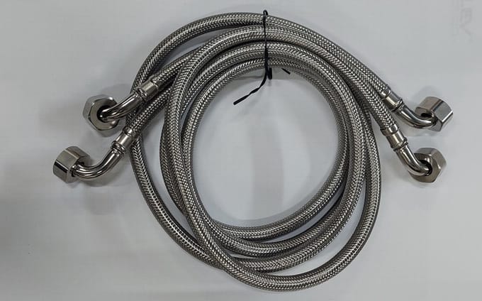Sanifun Aansluitslangen 1200 mm Haaks 1/2 x 1/2 (2 Stuks)