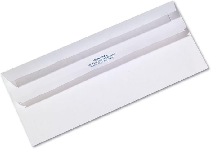 Witte Enveloppen Maat 10 (114x229mm) - Zelfklevend - 500 Stuks