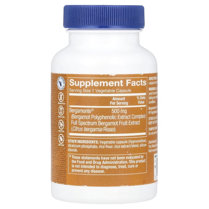 Citrus Bergamot, 500Mg, 60 Veggie Capsules