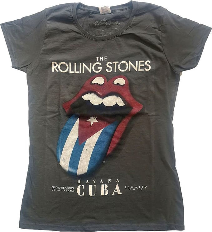 The Rolling Stones - Havana Cuba Dames T-shirt - S - Grijs