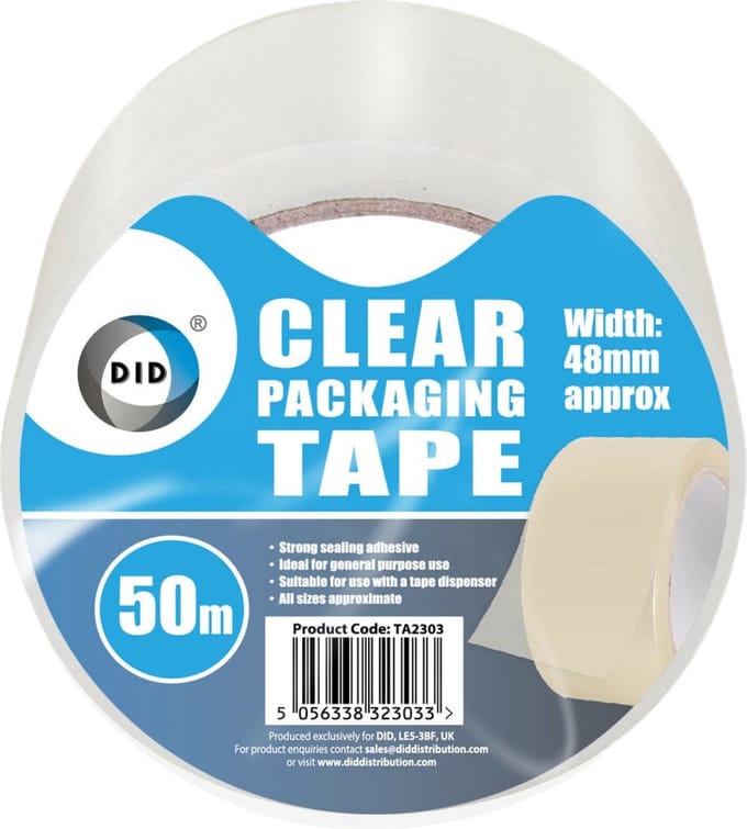 DID - verpakkingstape - reparatietape - transparant - 50 meter
