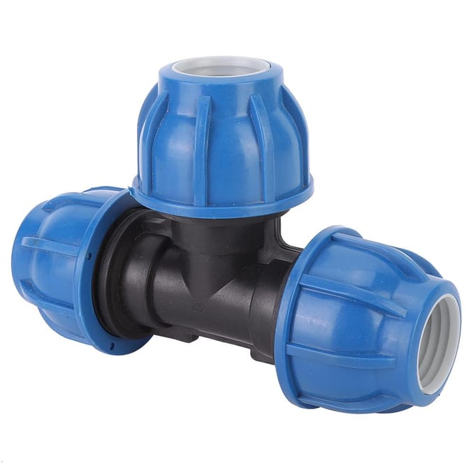PE Plastic Waterleiding Fitting Accessoires 32mm T-stuk Connector voor Pijpaansluiting