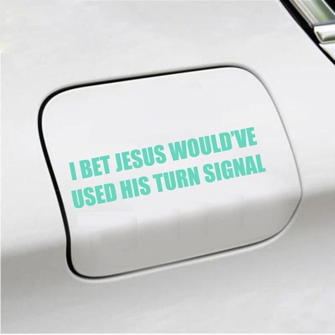 Bumpersticker - I Bet Jesus - 3,5 X 14,8 - Mint