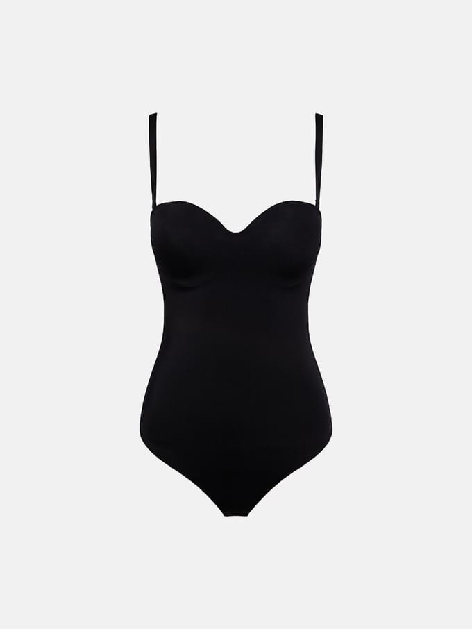 WOLFORD Mat De Luxe Forming String Body Dames - Topjes - Zwart - Maat S-A