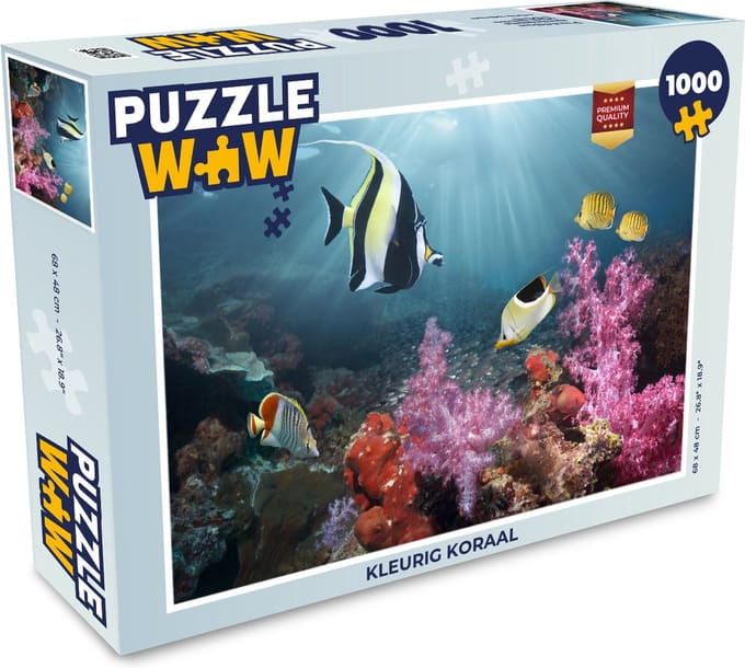 Puzzel Kleurig koraal - Legpuzzel - Puzzel 1000 stukjes volwassenen