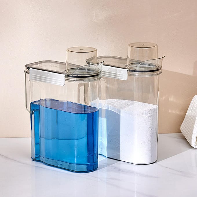 Vloeibare Wasmiddeldispenser voor Organisatie en Opberging in de Wasruimte Grote Capaciteit Wassen white