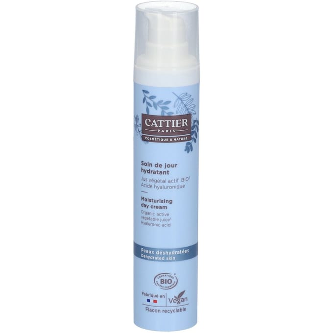 Cattier Moisturising Day Cream Hyaluronic Acid Dehydtrated Skin 50ML