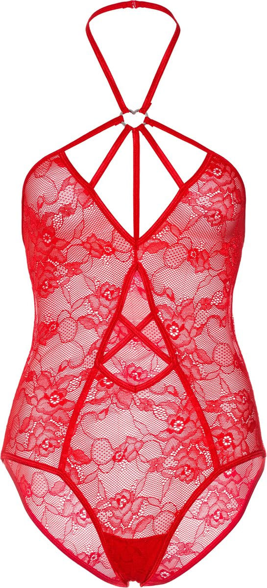 Damesbody Leg Avenue with Heart and Keyhole Accent