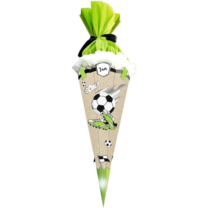 Schoolkegel knutselset "Green & Easy" - Voetbal