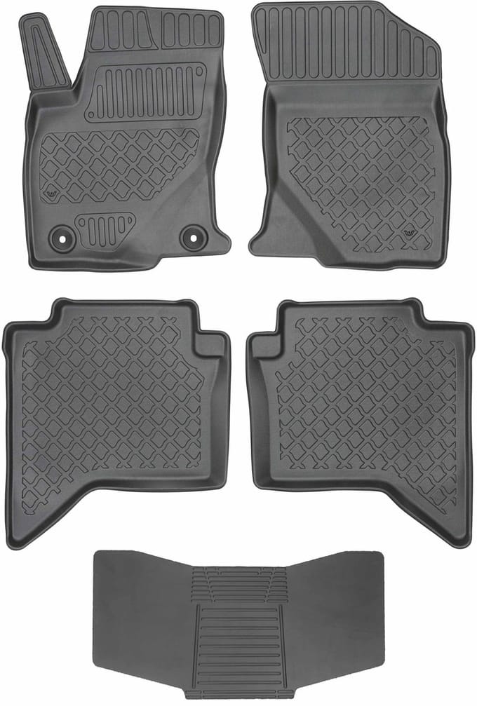 Max-Dywanik Aristar - Auto Vloermatten - Toyota Hilux - Dubbele Cabine - Zwarte Kleur