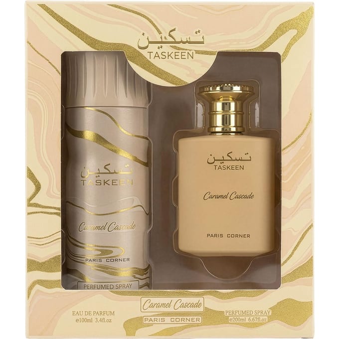Paris Corner Taskeen Caramel Cascade Gift Set - Eau de Parfum