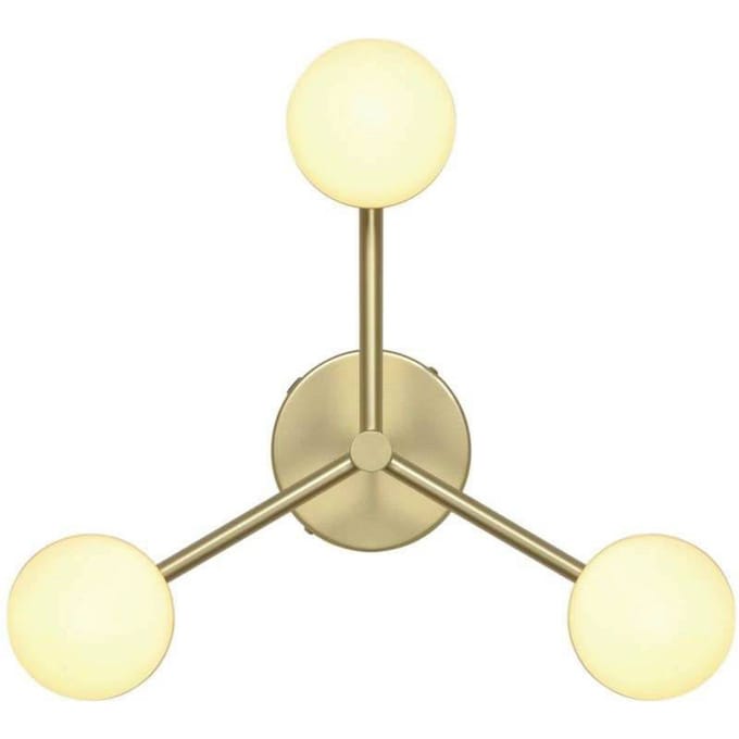 Nordlux Plafondlamp Contina, messingkleurig, Ø 48 cm, metaal/glas