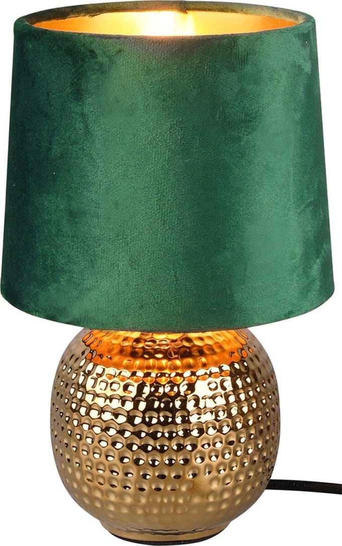 LED Tafellamp - Torna Sofia - E14 Fitting - Rond - Mat Groen - Keramiek