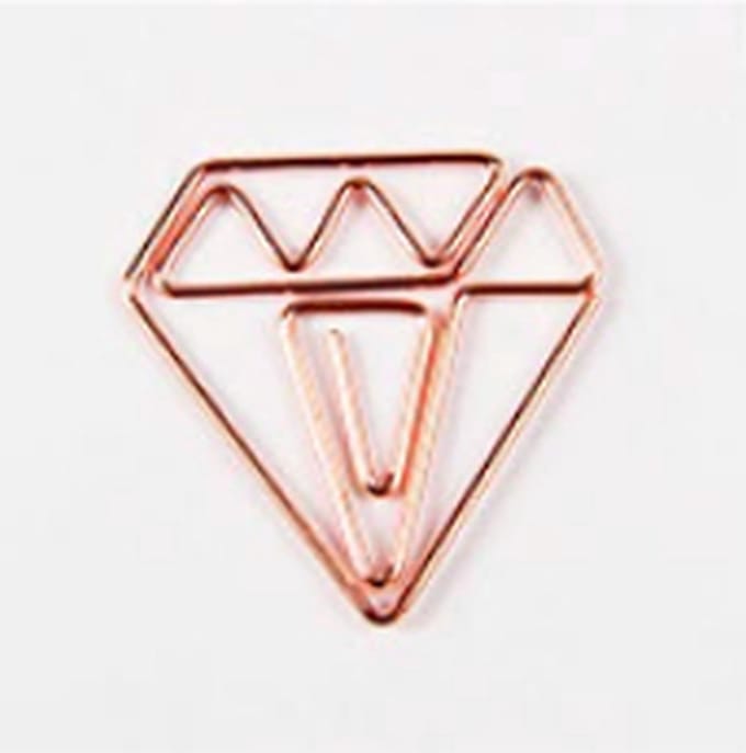 ProductGoods - Paperclips Diamant Roségoud -2,5 cm - 10 stuks