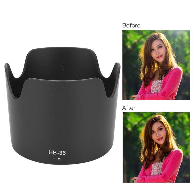 HB-36 ABS Camera Mount Zonnekap Vervangend voor Nikon AF S 70-300 mm f 4.5-5.6G IF ED VR Lens wit