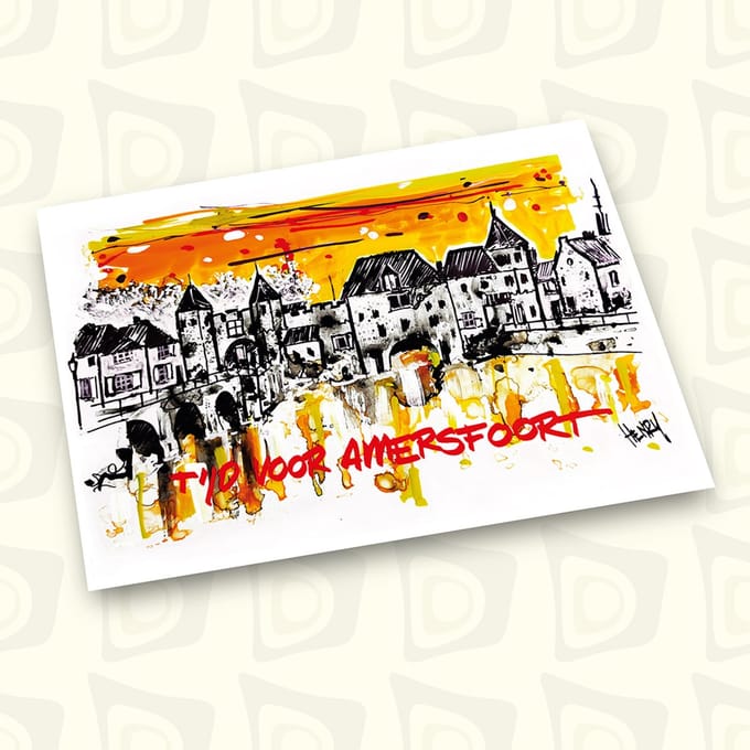 TIJD VOOR AMERSFOORT, UNIEKE ANSICHTKAART, 24 STUKS