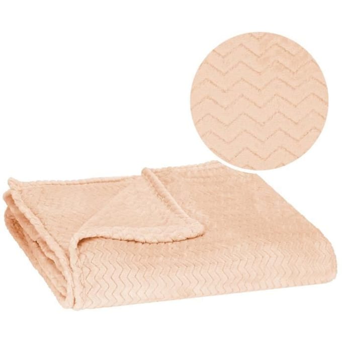 Springos Plaid | Sprei | Deken | Woonaccessoires | 160x200 cm | Peach