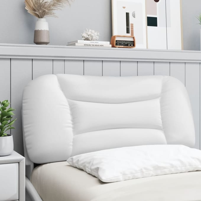 vidaXL - Hoofdbordkussen - "Hvar" - 80 - cm - kunstleer - wit