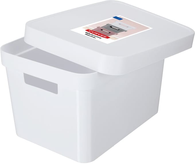 Curver Infinity - Opbergdoos - Opbergbox - mand met deksel 17L - Wit