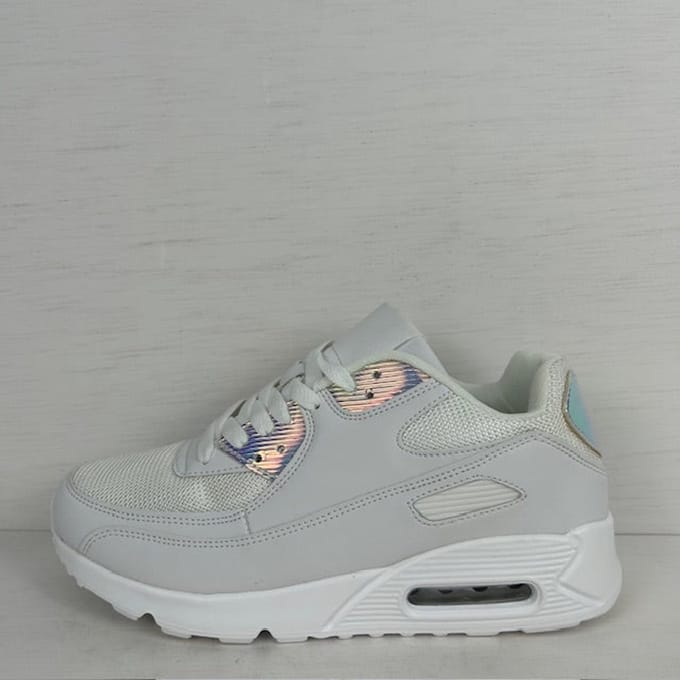 Air sneakers wit metallic Wit / 37