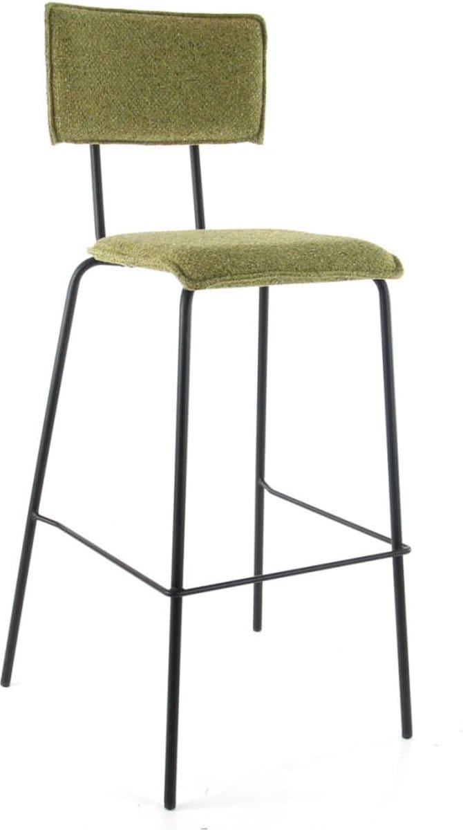 Workliving Barkruk Hoog Bo Society - Boucle Mustard - 82 CM