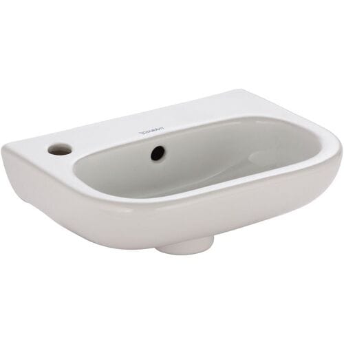 Duravit D-Code wash hand basin 36 cm 1 tap hole perforated left 0705360009