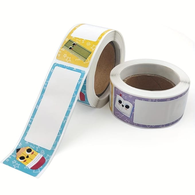 Étiquette Nom Autocollant Écrit à la Main Colle Tasse à Eau Papeterie Rouleau Nom Autocollant gray