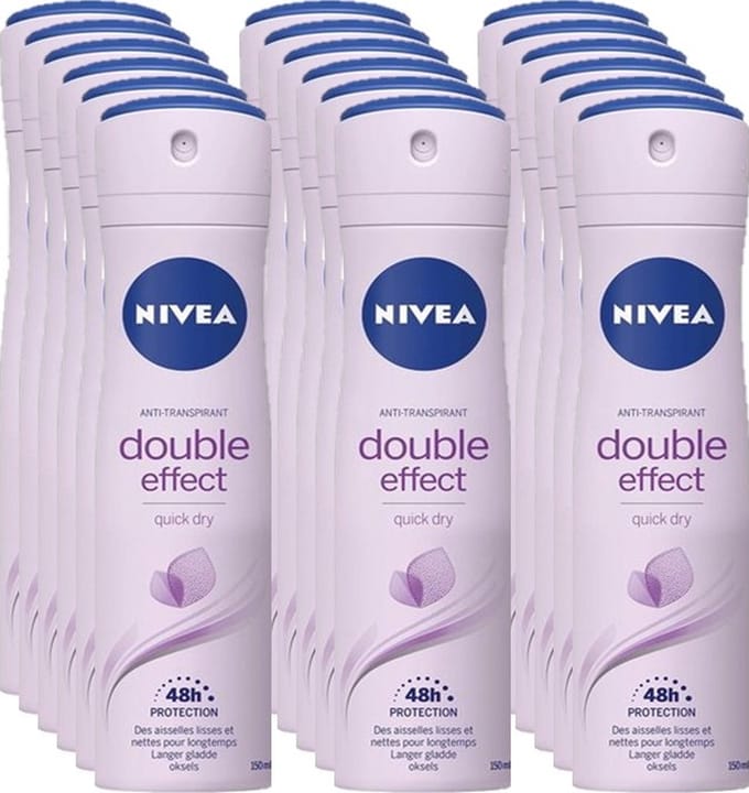 Nivea Deospray Women  Double Effect 150 ml - Voordeelverpakking 18 stuks
