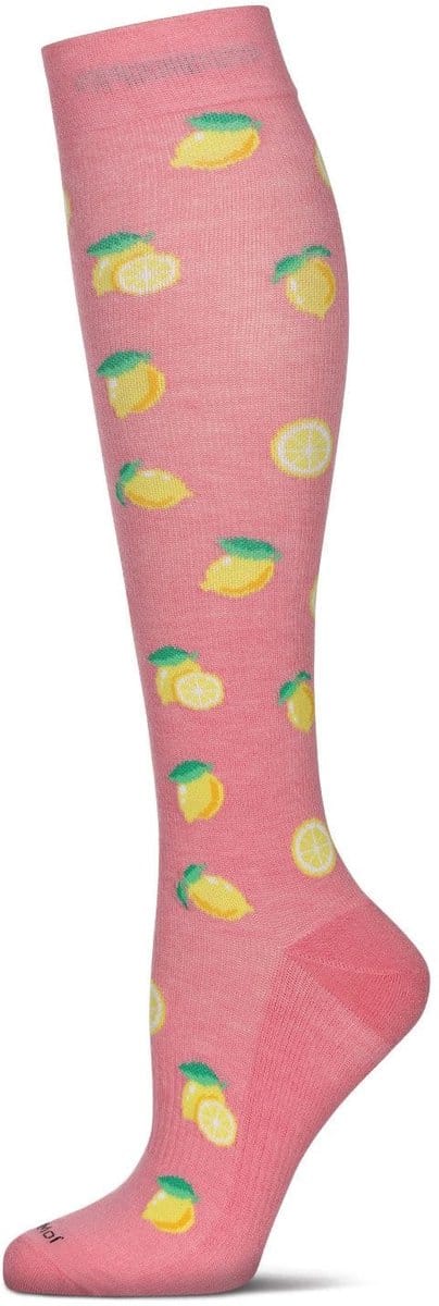 MeMoi Dames Compressiesokken Lemons Bamboe Blend Ondersteunend Ademend Comfort