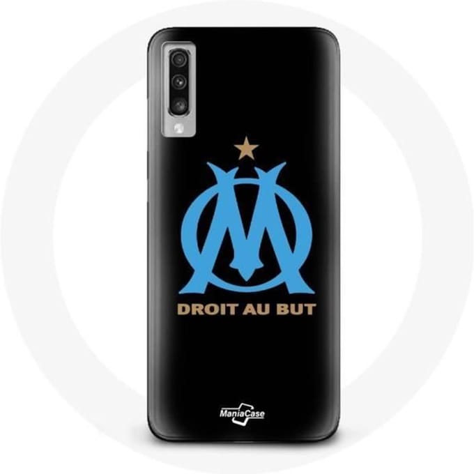 Coque - Olympique de Marseille - Galaxy A70 - Logo - Souple - Noir noir