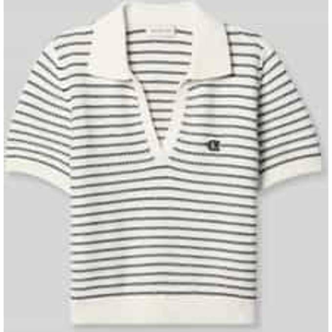 regular fit poloshirt van katoenmix in tricotlook