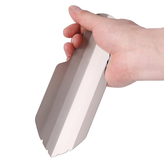 Lixada Titanium Tuin Handschep Outdoor Camping Wandelen Backpacken Troffel Shovel white