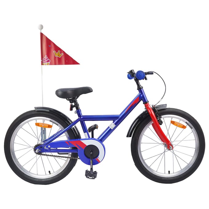 vidaXL - Kinderfiets - 18 - Inch - voor - 5-7 - jaar - oud - Donkerblauw
