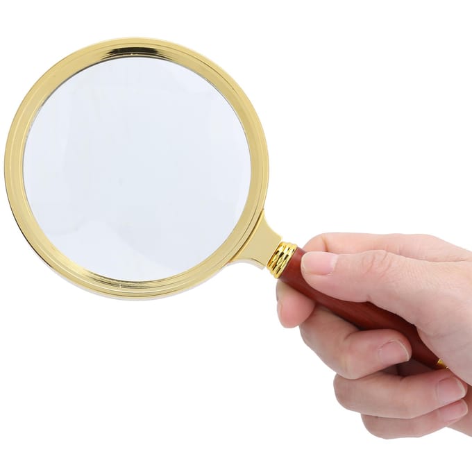 5X Vergrootglas 90mm Handheld Vergrootglas Houten Handvat Vergrootglas voor Lezen