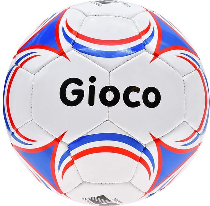 Gioco voetbal - maat 5 - wit/blauw/rood