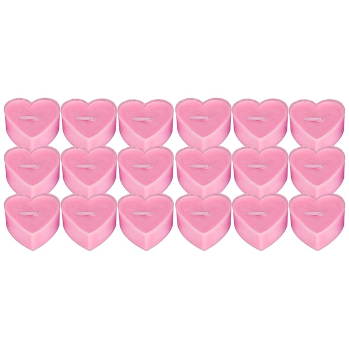 18 Stuks Hartvormige Kaars Mini Romantisch Diner Kaarslicht Decoraties OrnamentenRoze roze