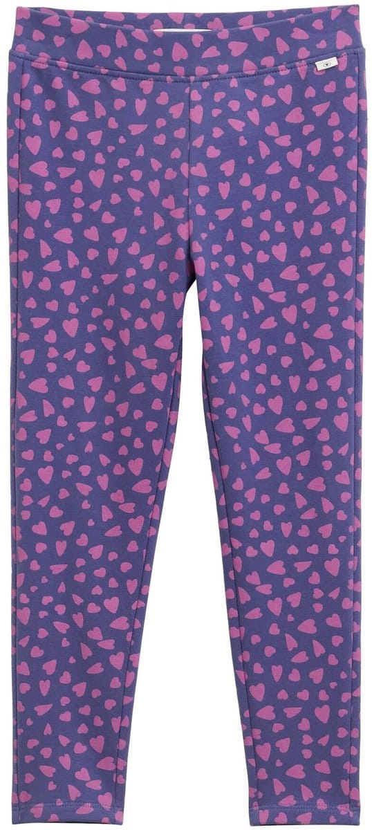 Tom Tailor - Legging met all-over print - Maat 92/98 - dark blue pink heart