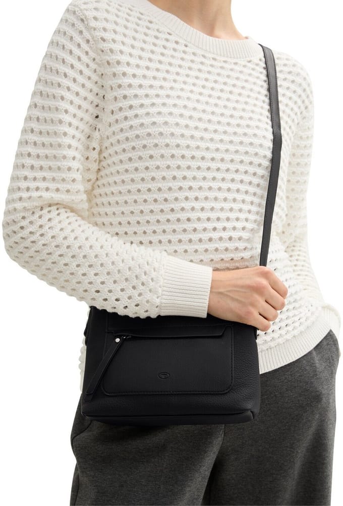 Tom Tailor - TTLAREA S schoudertas met materiaalmix - Maat ONESIZE - schwarz / black