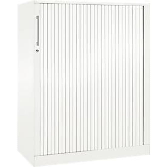 Roldeurkast ASISTO C 3000, 3 ordnerhoogten, B 1000 mm, wit/wit