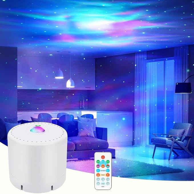 oCreon LED Ster Projector met Afstandsbediening - Galaxy & Aurora Lights - Nachtlampje