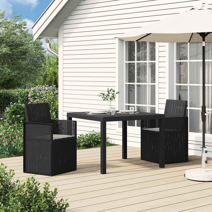 vidaXL - Tuinstoelen - 2 - st - Anthraciet - en - Lichtgrijs - PP