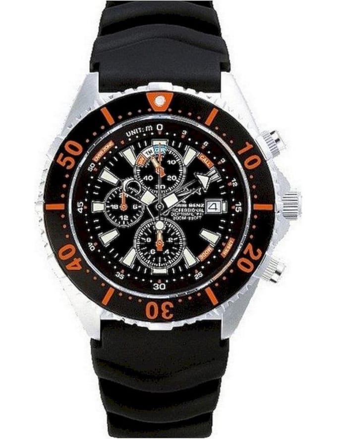 Chris Benz Duikerhorloge Depthmeter Chronograaf CB-C300-O-KBS