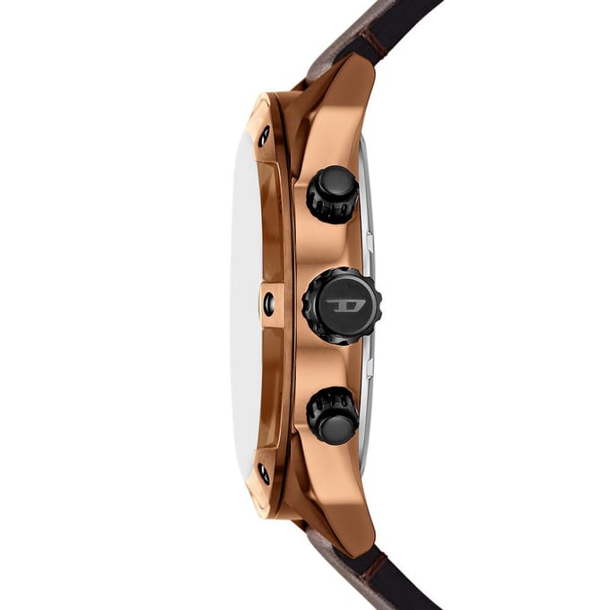 Diesel SPIKED Heren Horloge 49 mm - Bruin