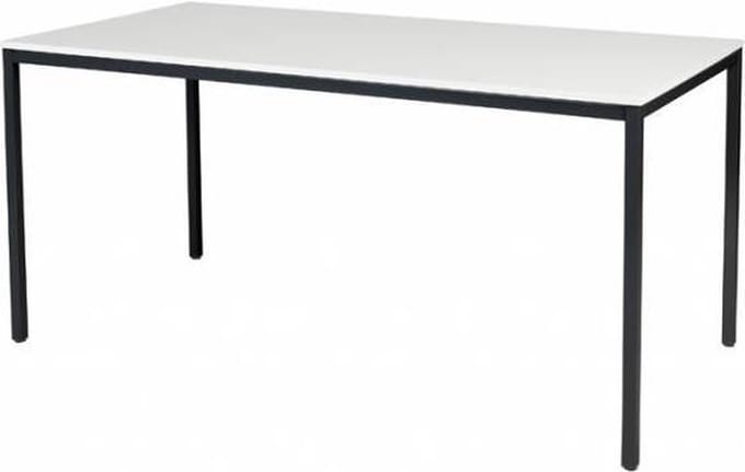 Bureautafel - Domino Basic 160x80 wit - zwart frame