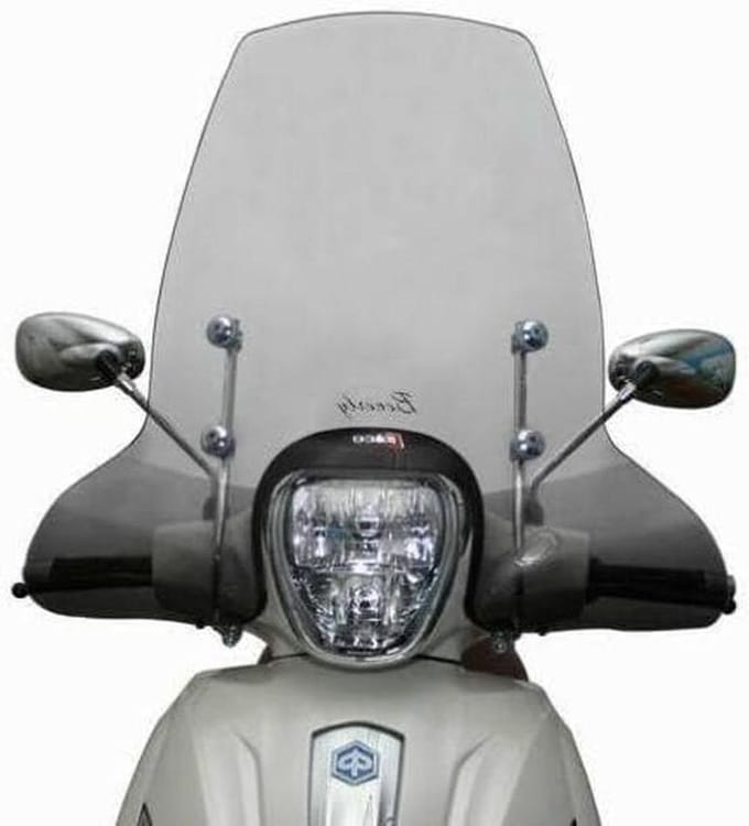 Voorruitset Scooter - Windscherm Set - Bescherming Tegen Wind - Zeefdruk Afwerking - 680 mm x 720 mm - Transparant