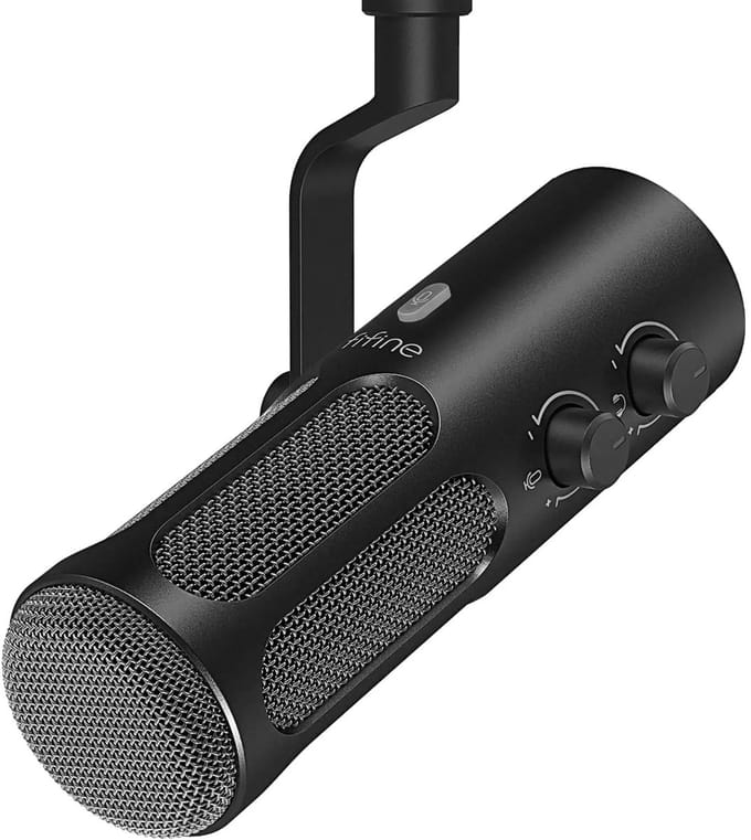 FIFINE - TANK3 - USB / XLR Studio Microfoon - Geschikt voor PC/PS4/PS5 - RGB - Podcast - Gaming - Streaming - Zwart