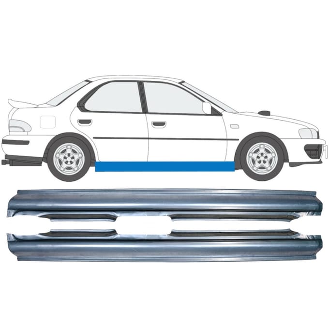 Volledige dorpel voor Subaru Impreza GC GF 1992-2000 / Links + Rechts / Set