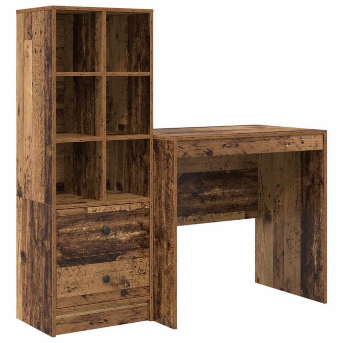 vidaXL - Bureau - Oudhout - 125,5 - x - 50 - x - 127 - cm - 2 - st