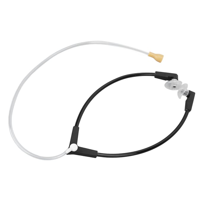 Luisterstethoscoop voor Gehoortest Monitoring Binauraal Lichtgewicht V-vormig Plastic black
